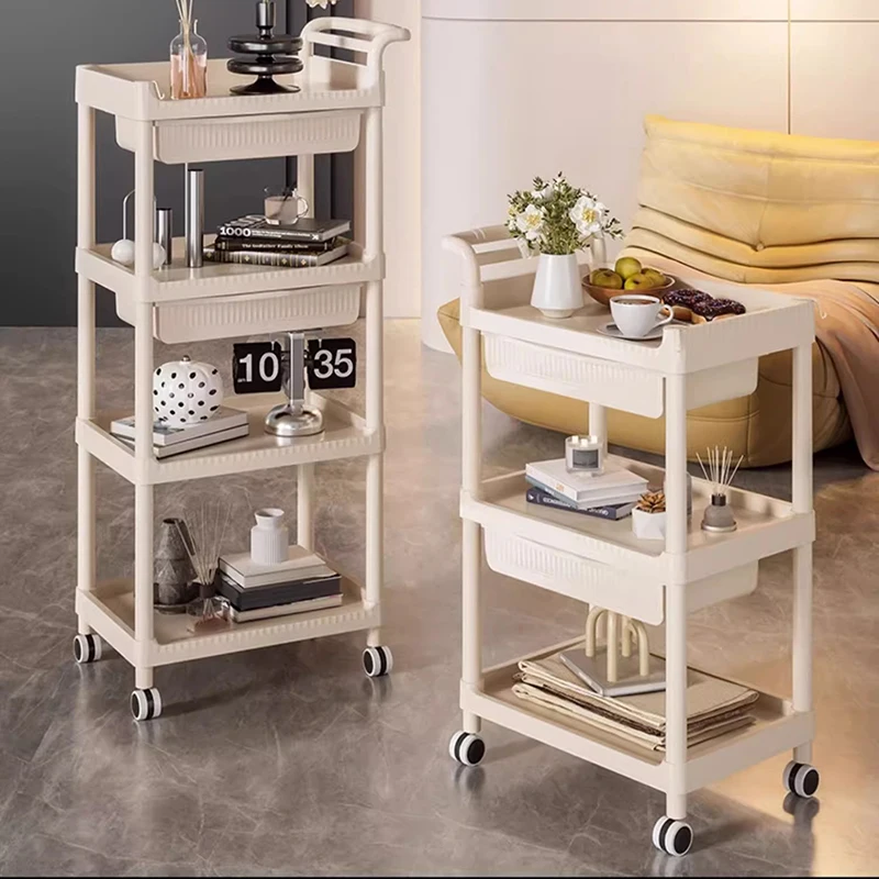 Bookshelf Floor Standing Storage Rack Beauty Salon Mobile Cart With Wheels Bedroom Simple Storage Rack Beauty Salon Furniture