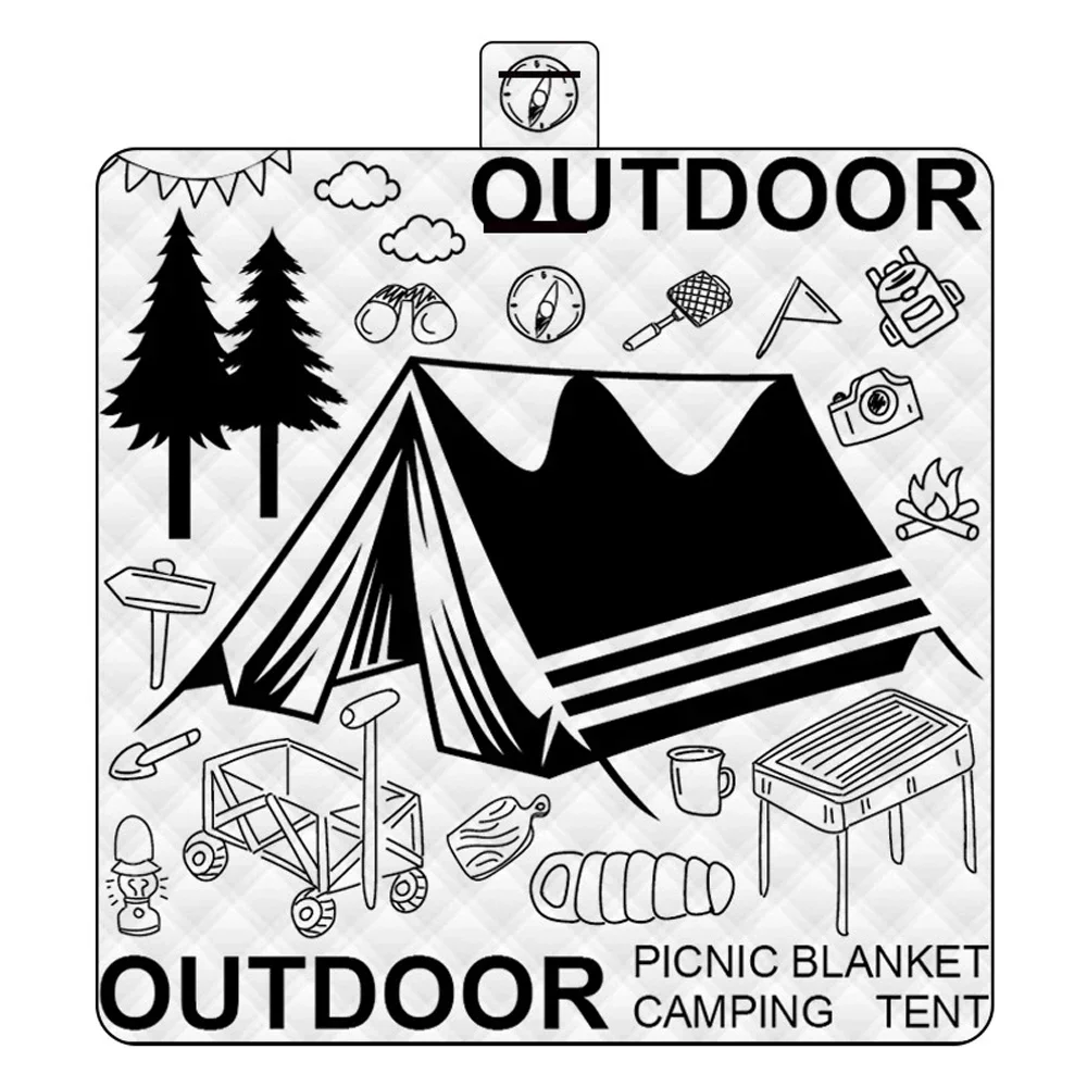 Waterproof Thicken Pongee Ground Mat Picnic Outdoor Camping Floor Mat Multifunctional Moisture-proof Ground Mat for Hiking