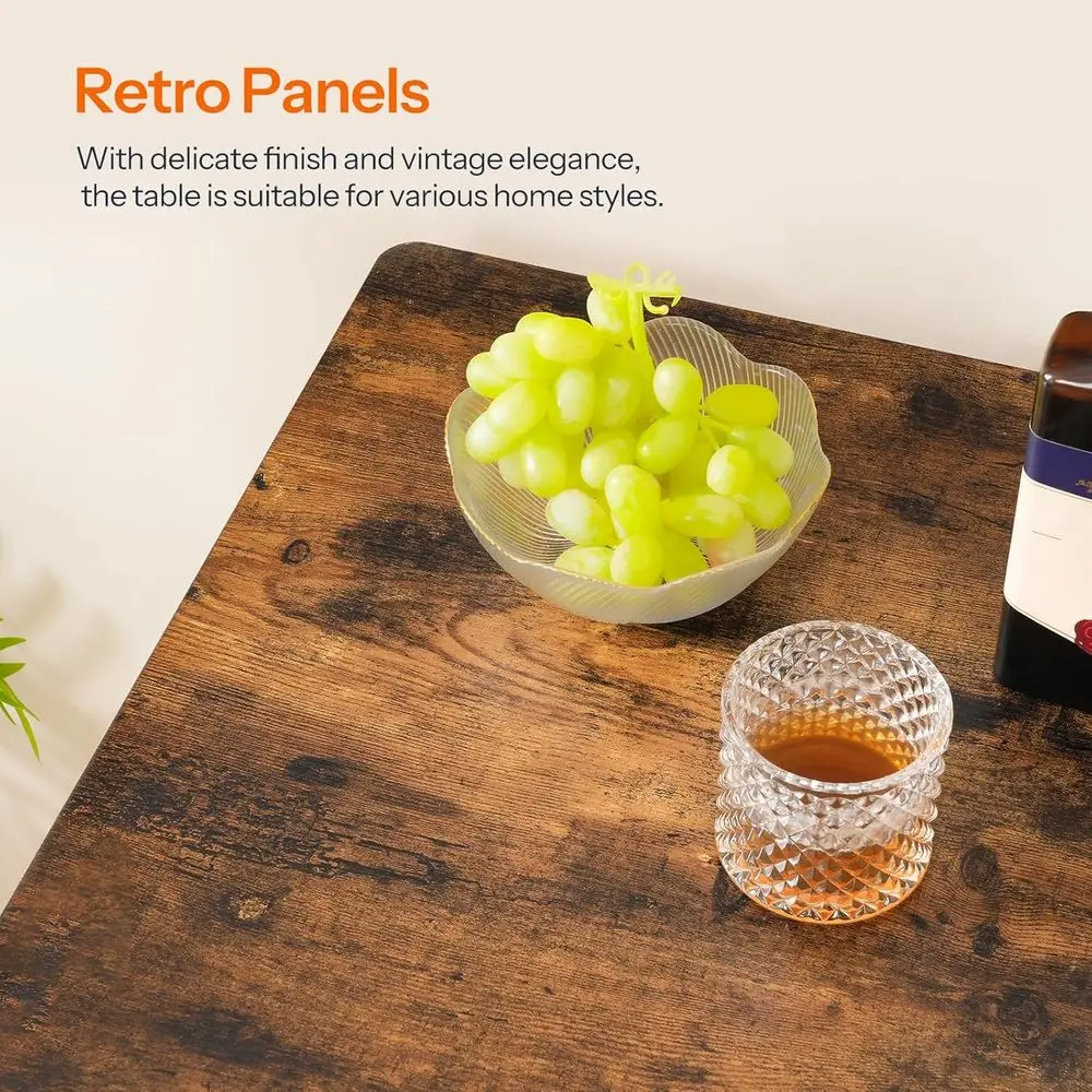 Деревенский коричневый 36,6-ярусный высокий стол для паба с местом для хранения вещей на небольшой кухне и вечеринок в гостиной