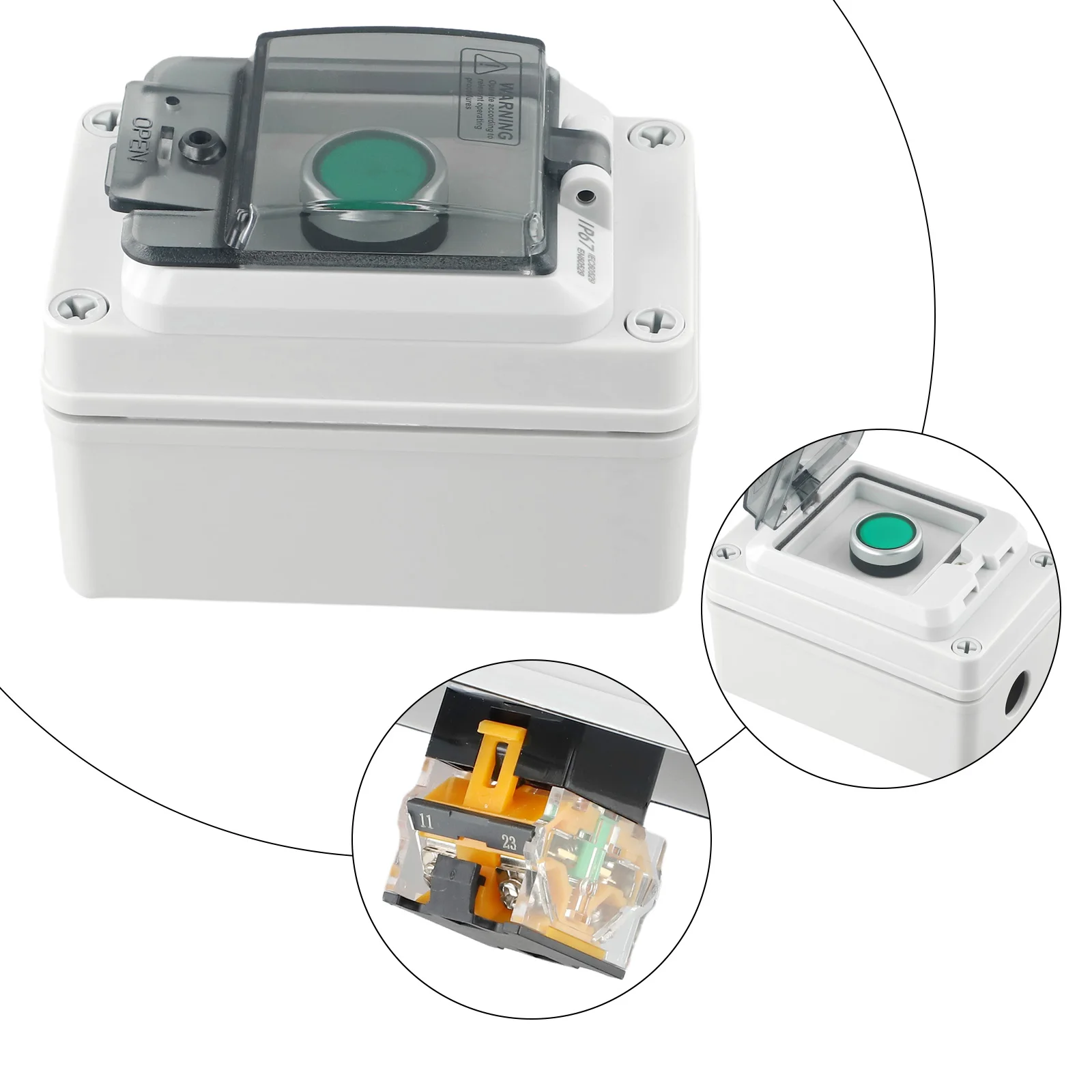 Корпус из АБС-пластика. Переключатель IP66. Сверхмощные среды. Высокий класс защиты IP. Механический срок службы более 1 миллион циклов.