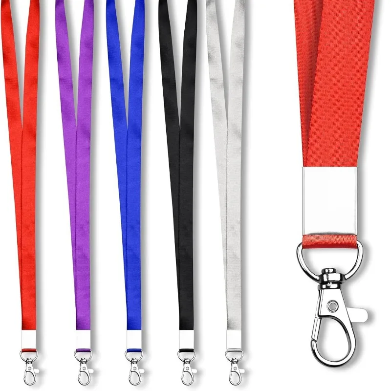 Lanyards with Clip for ID Badges & Keys, Durable Neck Lanyard Strap for Teacher Kids Men Women Badge Holders Keychain USB