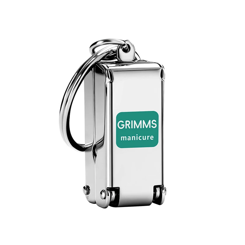 Folding Stainless Steel Nail Clippers with Curved Sharp Blades, Mini Portable Folding Nail Clippers with Keychain