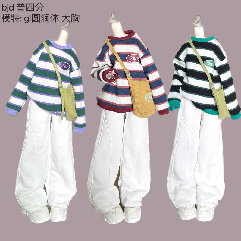 BJD  Sport Wide Leg Pants for Blyth OB24 1/6 1/4 1/3 Customized Doll Clothes Accessories CWB366