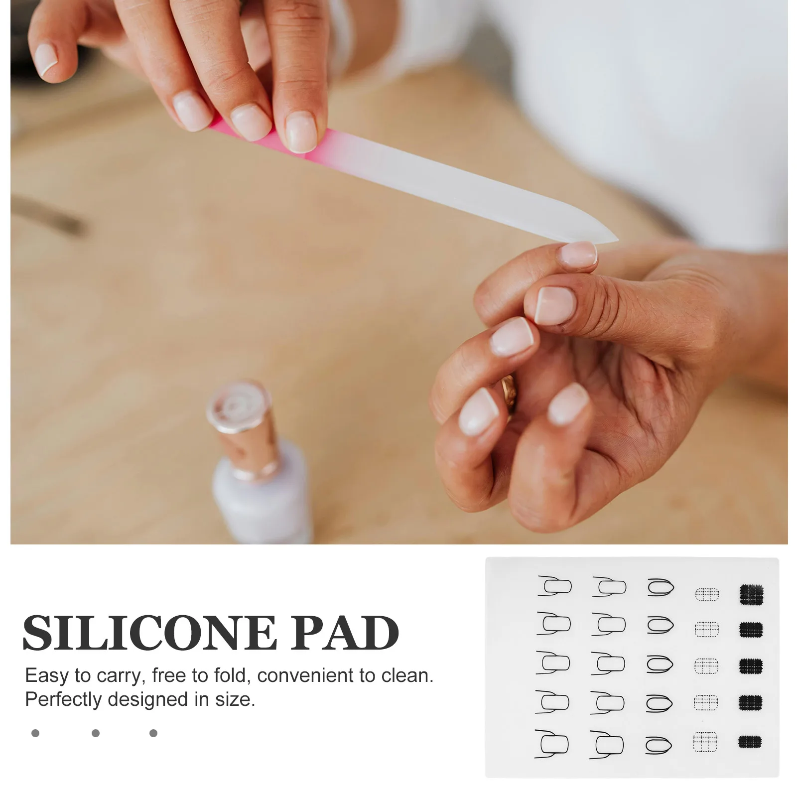 

Large Silicone Practice Mat Reusable Art Coloring Pad Washable Manicure Cushion For Stamping Diy Nail Kit Supplies Salon