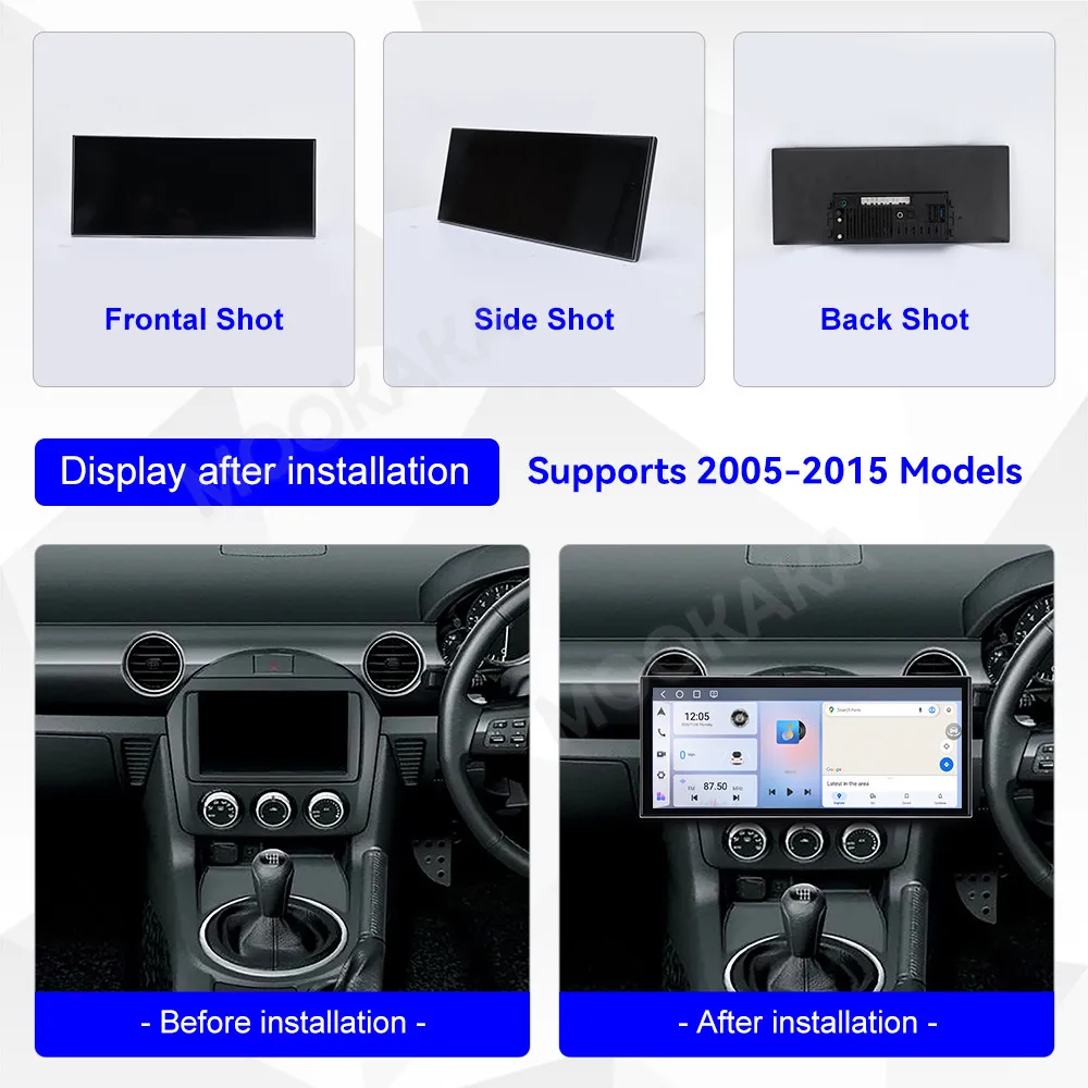 Android 15 Radio For Mazda MX5 2005~2015 15.8'' Qualcomm GPS Carplay Multimedia Player Navigation Car Stereo Receiver Head Unit