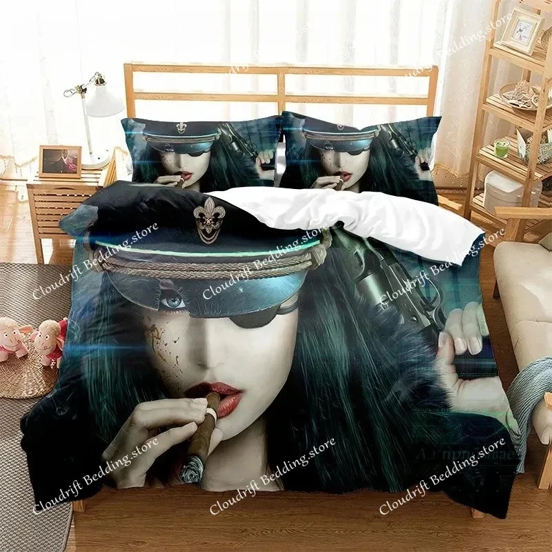 

Sexy Black Girl Bedding Set Single Twin Full Queen King Size Body Art Bed Set Aldult Boys Bedroom Duvet cover Sets 3D Anime