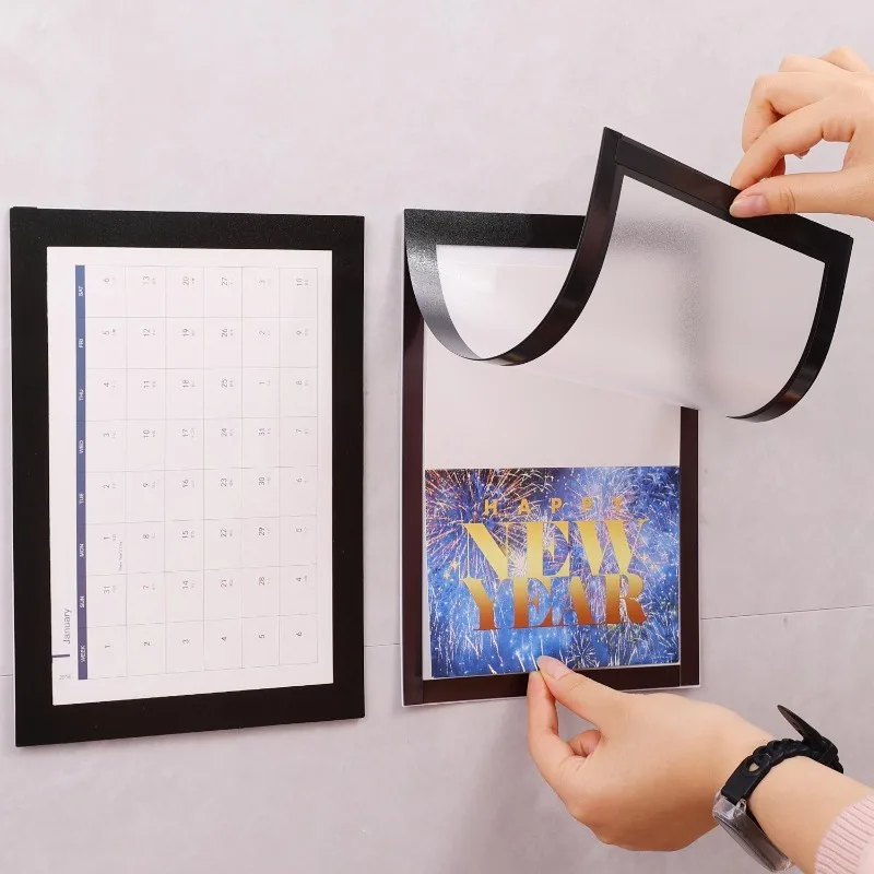 5PCS Reusable Adhesive Photo Frames, Magnetic Display Frames