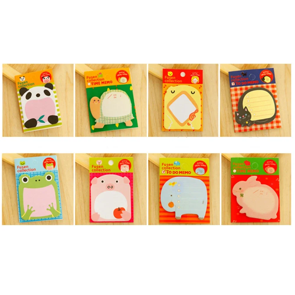 Charming Animal Series Memo Pad Bookmark Point It Sticker Paper Office School Supplies Writing Pad Notebook Notepad