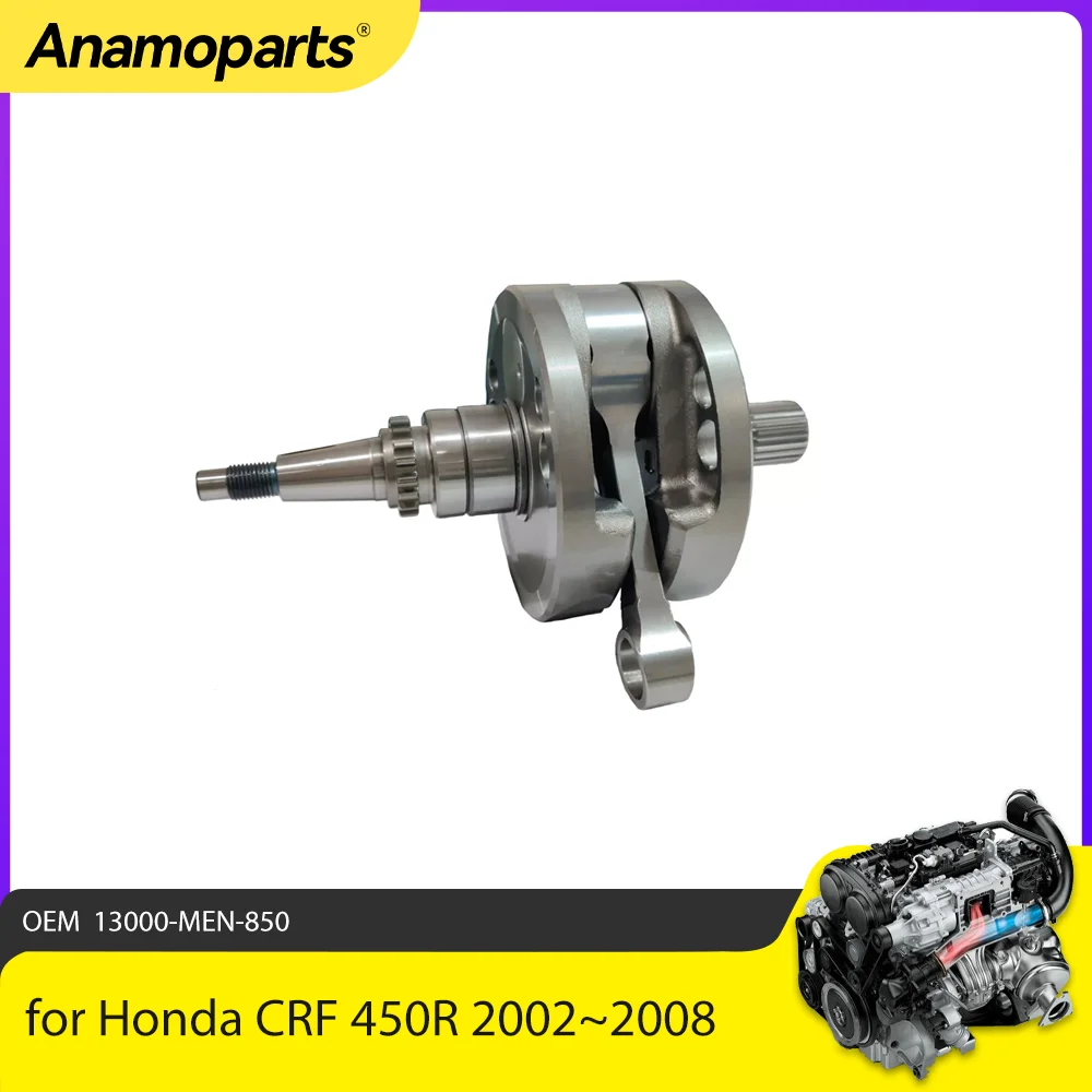 Crankshaft Assembly For Honda CRF450R 2002-2008 13000-MEN-850 Connecting Rod Crank Shaft Motor Engine Parts High Performance