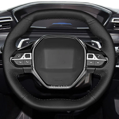 Imagen 2 del producto Funda de volante de coche personalizada For Peugeot E-208 2020 508 208 2019 2020 3008 4008 5008 2016-2019