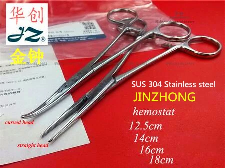 jinzhong JZ surgical instrument straight curved head Hemostat forcep 304stainless steel medical Double-fold eyelids Blood vessel