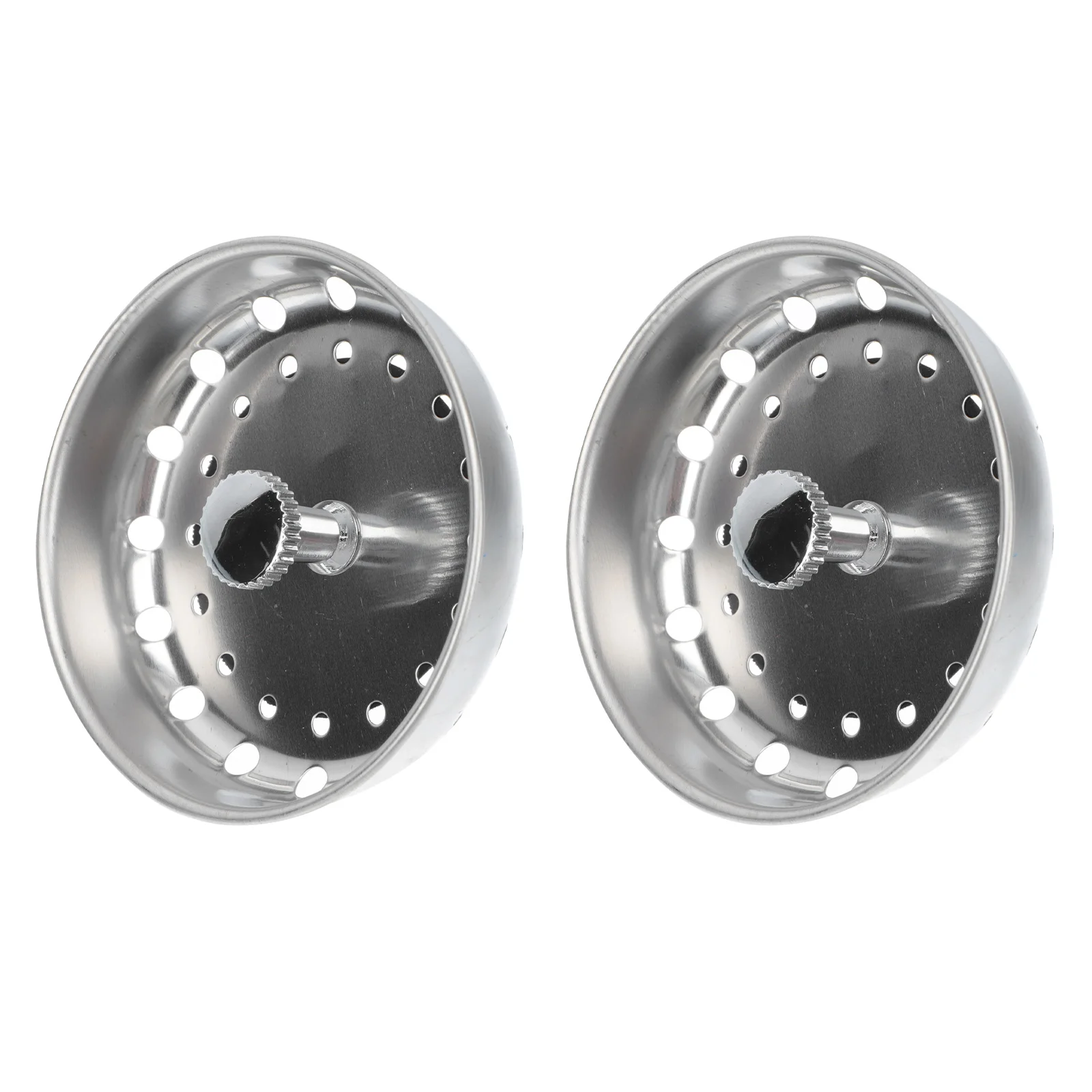 

2pcs Stainless Steel Drain Cover Water Filter Mesh Plug Hole For Kitchen Sink Basin Washing Reusable Drainage Sealing Caps Home