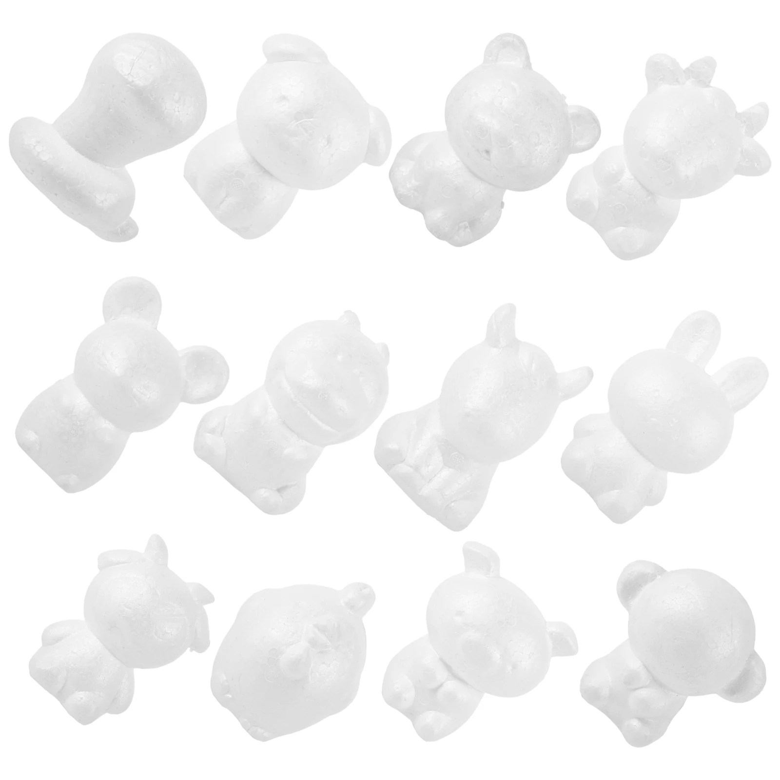 12pçs conjunto de artesanato de animais do zodíaco chinês, material de ensino ideal diy para crianças, projetos de natal, inverno e ano novo