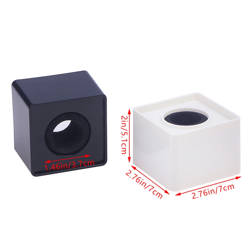 1Pc microfono quadrato bandiera Mic Station Cube Interview Square Box Holder Reporter Decor Flags notizie accessori quadrati