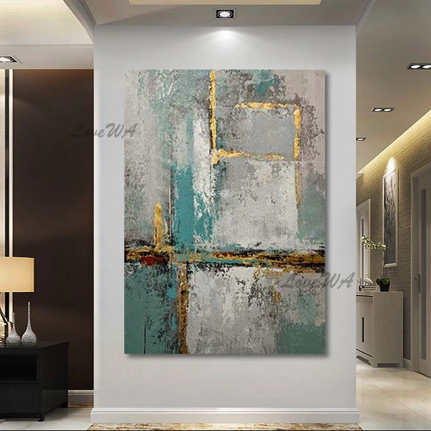 Acrylic Design Decoration Oil Painting Abstract Style Textured Picture Canvas Art Dropshipping High Quality Hand Drawing Artwork