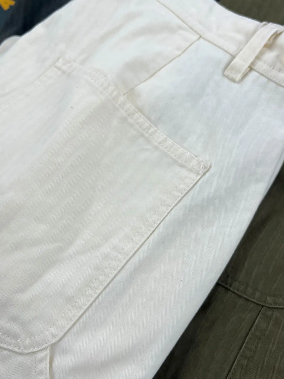 Calça casual masculina de espinha de peixe, pesada, 100% algodão, americana, retrô, reta, jacaré, calças cargo, vários bolsos