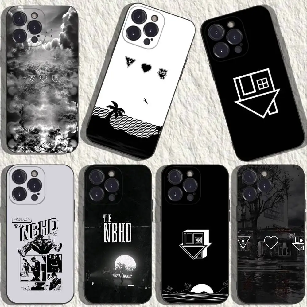 Capa de telefone The Neighbourhood para iPhone 17,16,15,14,13,12,11,Plus,Pro Max, XS, X, XR, SE, Mini, 8,7, capa preta de silicone macio