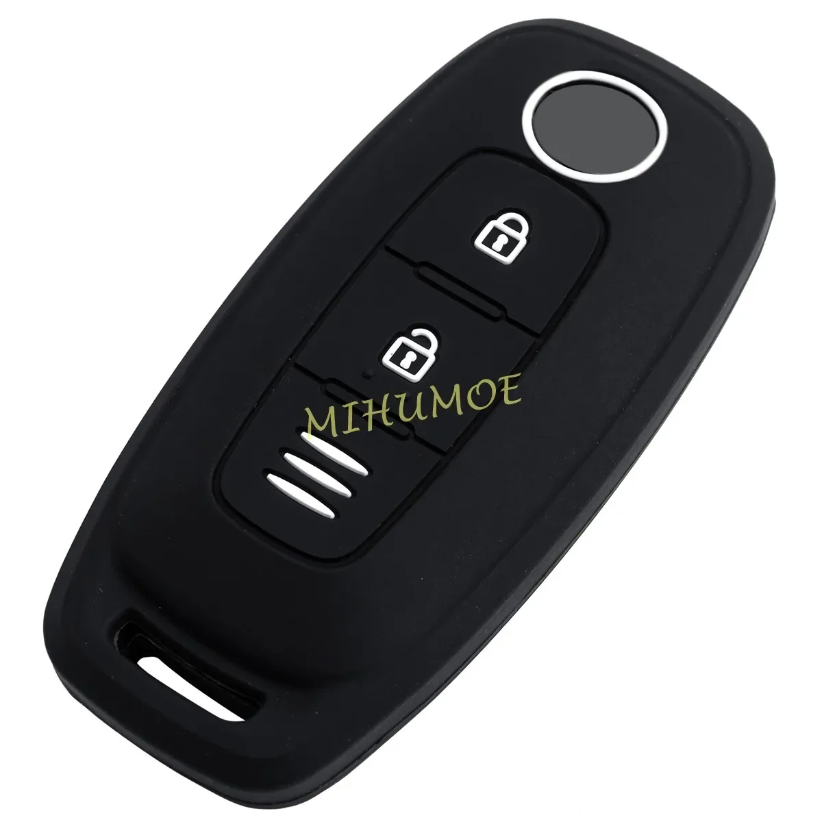 2 أزرار سيليكون حافظة مفاتيح السيارة سلسلة غطاء لنيسان X-Trail قاشقاي باثفندر ركلات جوك أرييا 2023 2024 2025 ماتي الأسود #1