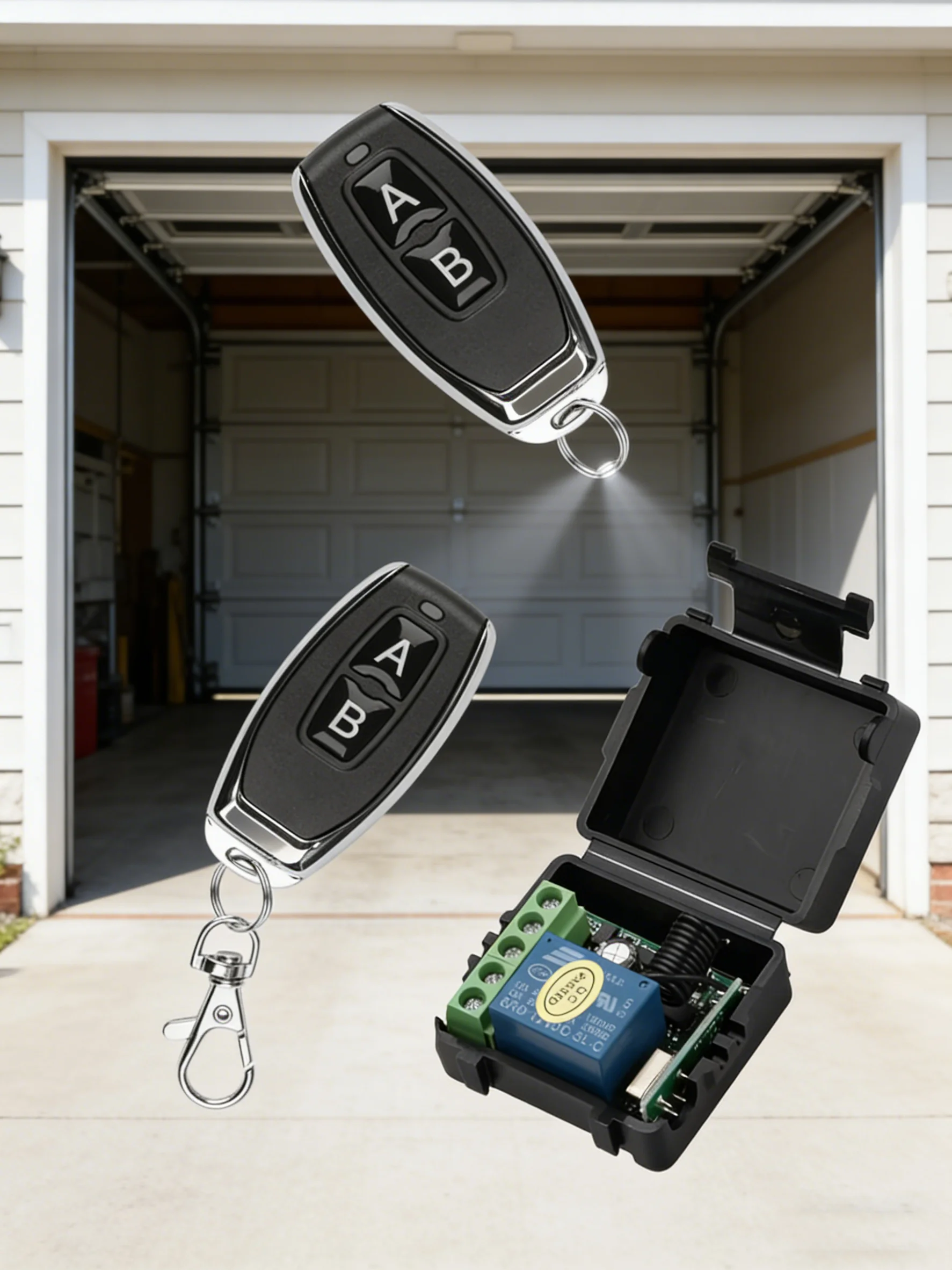 Interrupteur sans fil à télécommande 433Mhz, DC 12V 1CH RF 10A, récepteur de relais et émetteur 2CH pour serrure électromagnétique de porte