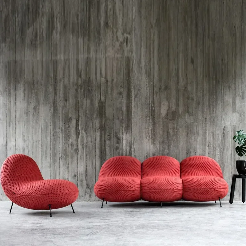 Personalized single and double three-person fabric sofa Home living room sofa Hotel guest sofa