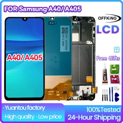 5.9 inch for LCD Samsung Galaxy A40 /A405 SM-A405FN For Touch ScreenDigitizer Samsung Galaxy A405F SM-A405FM LCD with frame