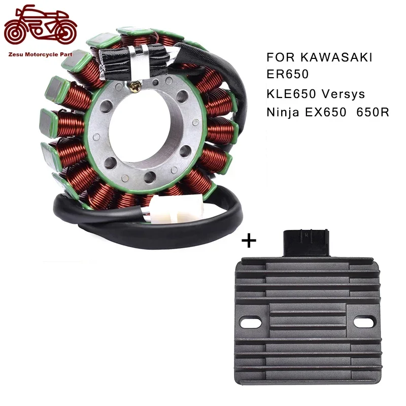 

Motorcycle Performance Ignition Voltage Regulator Rectifier Stator Coil for KAWASAKI ER650 ER-6N Ninja EX650 650R KLE650 Ver/sys