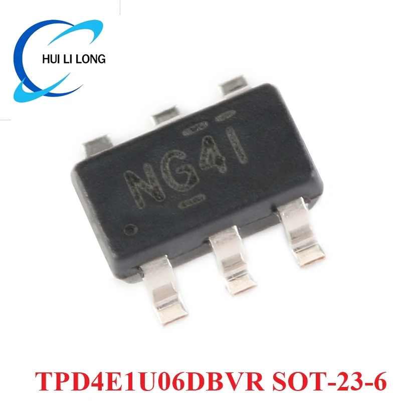 10pcs TPD4E1U06DBVR TPD4E1U06 SOT23-6 SOT-23-6 4-channel High-speed ESD Protection Device Original