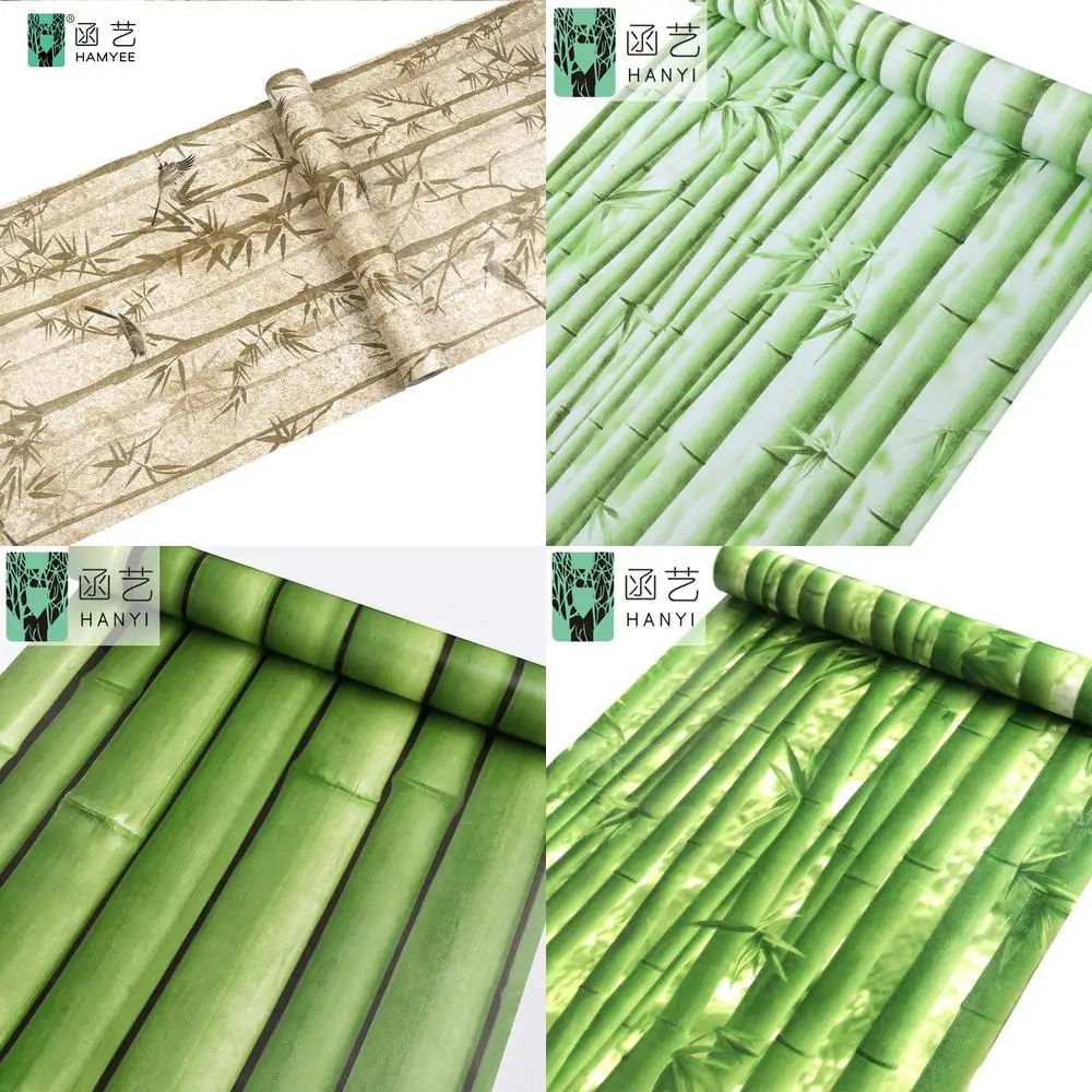 مخصص شيانغ شياو الخيزران خلفية PVC ذاتية اللصق الجدار ملصق لتجديد خلفية جدار ديكور #1