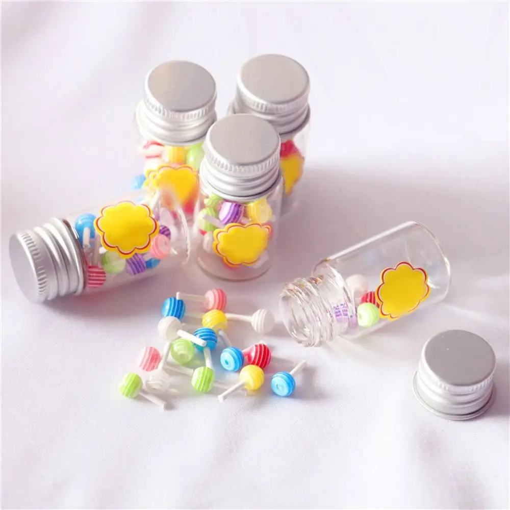 1Bottle Doll House Miniature Kitchen Food Model Mini Canned Lollipop Model DIY Shooting Props DIY Dolls House Accessories