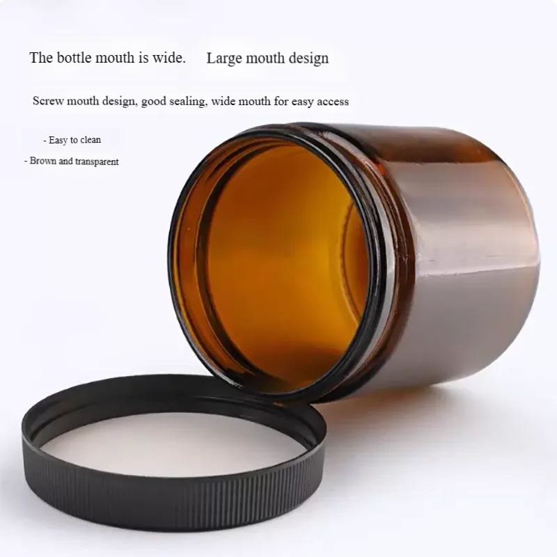 1PCS Soil sampling bottle brown wide mouth glass bottle sample bottle soil bottle 60ml100ml250ml500ml1000ml view 5