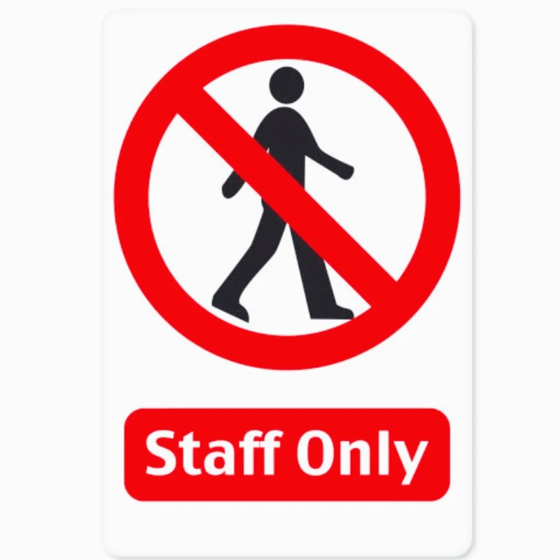 Car decoration stickers FOR Staff Only No Entry sign sticker decal  20CM PVCKK
