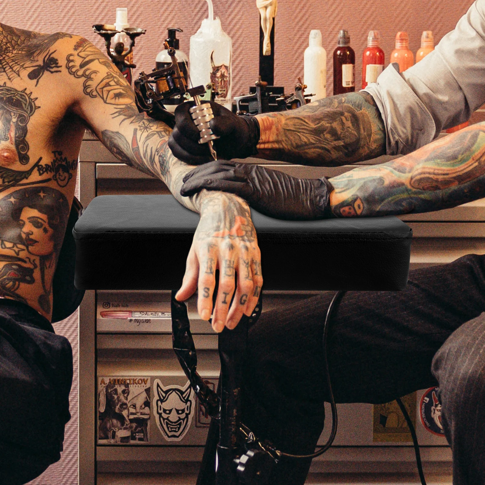 

Comfortable Arm Rest Pad for Tattoo Sturdy Rotatable Armrest Mat Smooth Surface Easy to Clean Tattoo Chair