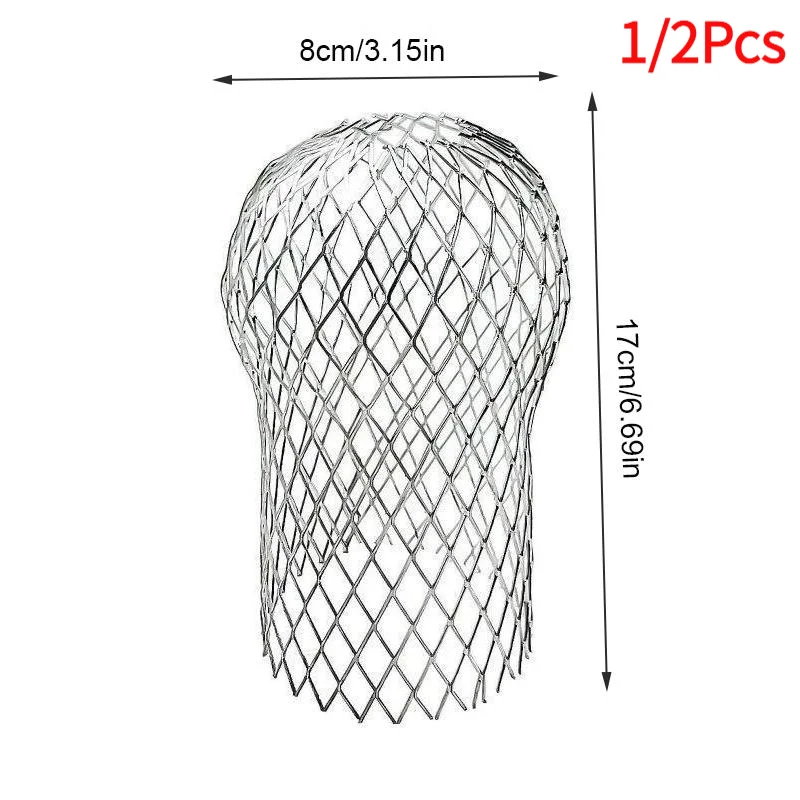 1/2Pcs Aluminum Alloy Drain Pipe Mesh Filter Anti-Clogging Leaf Filter For Round Square Pipes Prevents Clogging From Leaves.