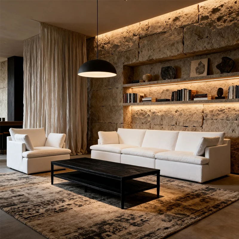 Modern Five-star Hotel Lobby Sofa Bed Luxury Villa Living Room Furniture Set Home Living Room Sofa Set Apartment Lobby Sofa Set