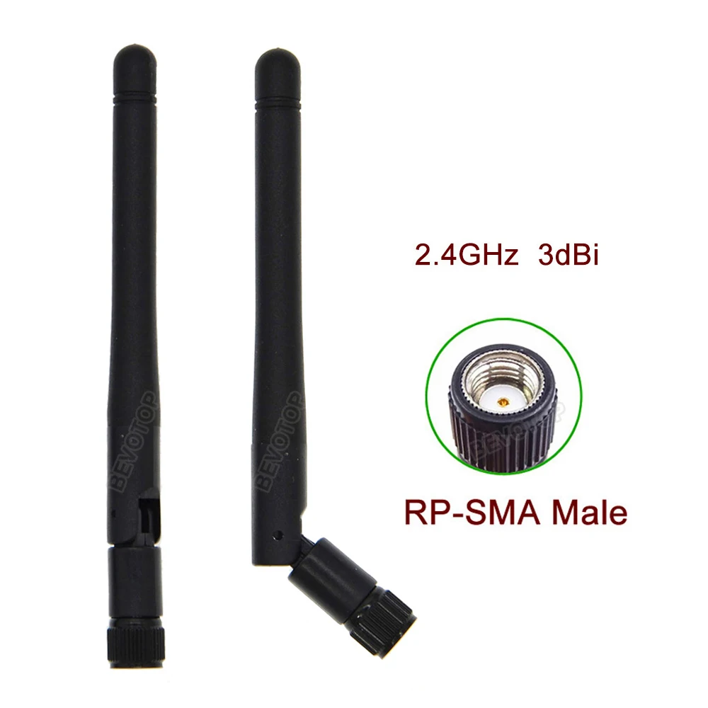 2 Sets/Lot 2.4GHz 3dBi WiFi Antenna Aerial SMA RP-SMA Male Connector Wifi Antenna For Wireless Router Antennas +15cm IPEX Cable