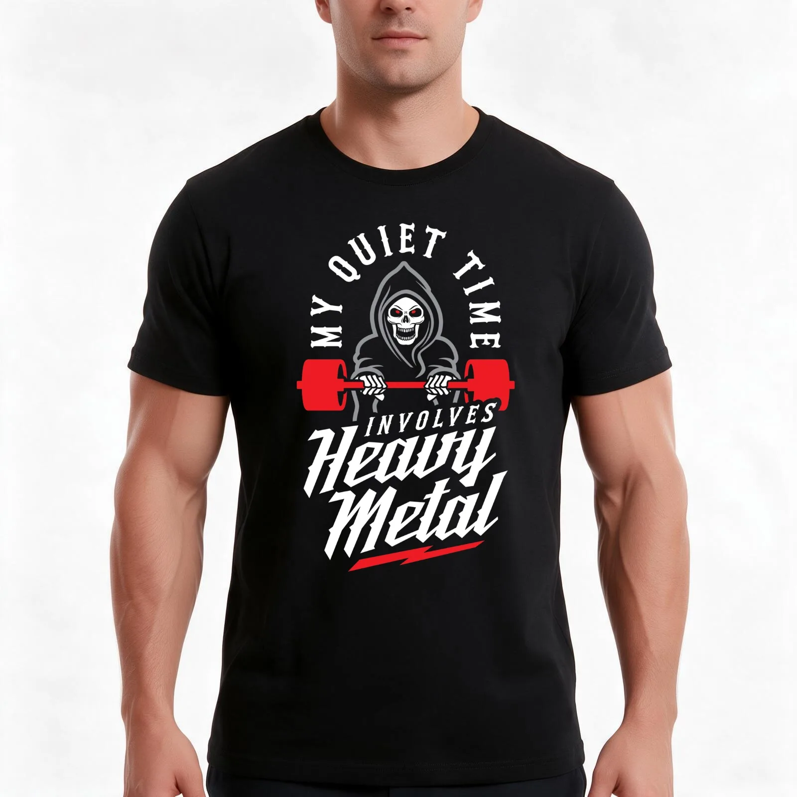 My Quiet Time Involves Heavy Metal T-Shirt Summer Casual Cotton Tee Oversized Streetwear Tops Vintage Graphic Print
