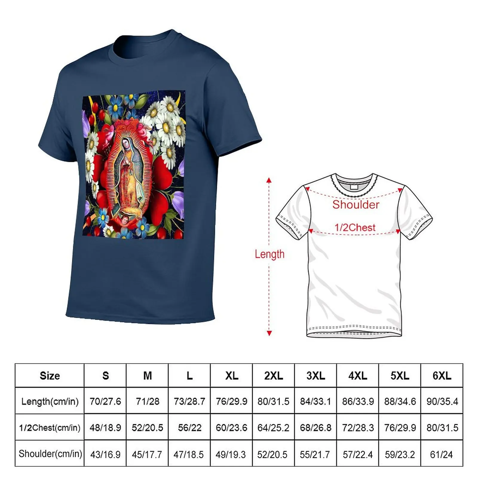 Our Lady of Guadalupe Mexican Virgin Mary Mexico Flowers Tilma T-Shirt t shirt personalised T-Shirt