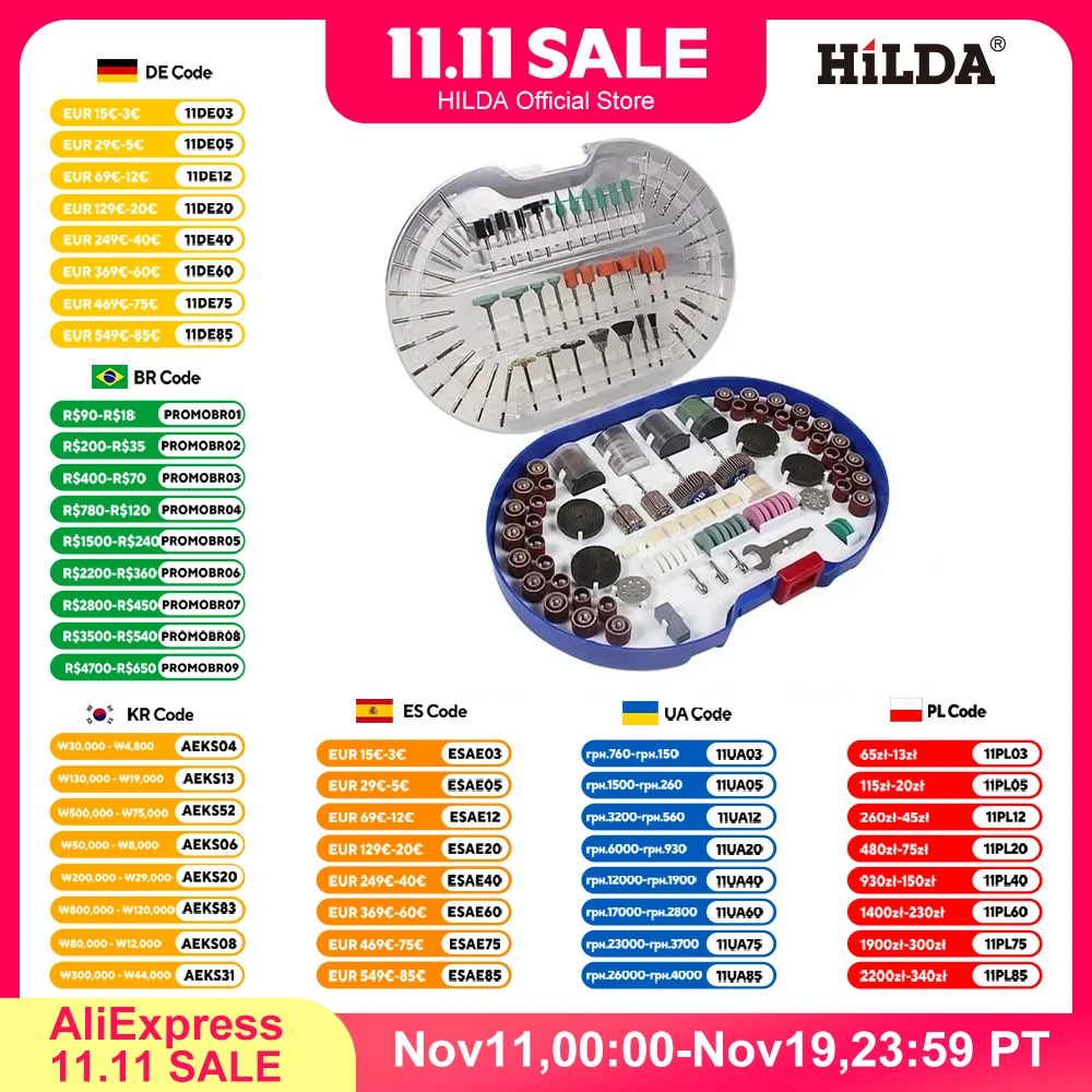 Akcesoria do narzędzi obrotowych HILDA do łatwego cięcia, szlifowania, szlifowania, rzeźbienia i polerowania dla Hilda Dremel