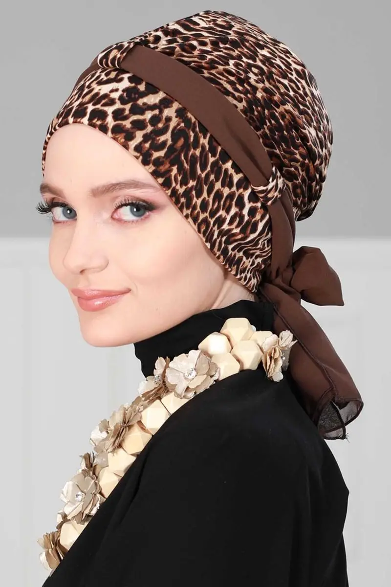 Teste padrão penteado chiffon do leopardo do osso