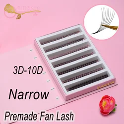 0.05 0.07mm Ultra Speed Narrow Premade 1000 Fans Eyelash Extension 5d 8d 10d Fake EyeLashes Premade Mixed Silk Promade Fans Lash