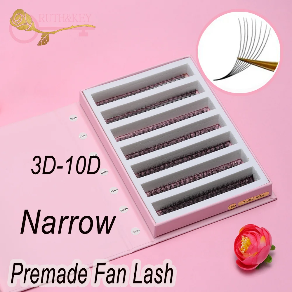 0.05 0.07mm Ultra Speed Narrow Premade 1000 Fans Eyelash Extension 5d 8d 10d Fake EyeLashes Premade Mixed Silk Promade Fans Lash