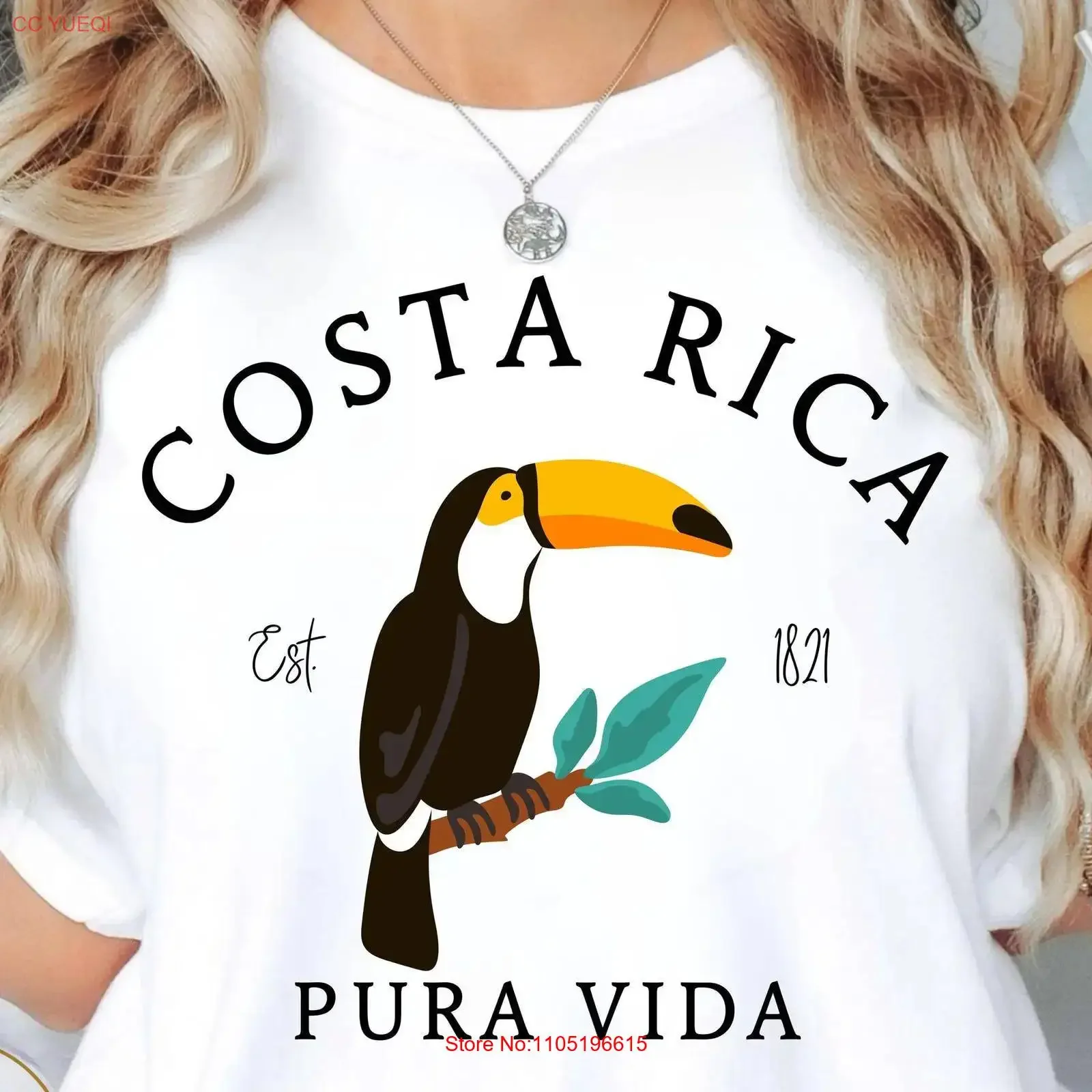Costa Rica T Shirt Pura Vida Tropical Toucan Wildlife Travel Souvenir Nature Lover Style vintage Washed Breathable