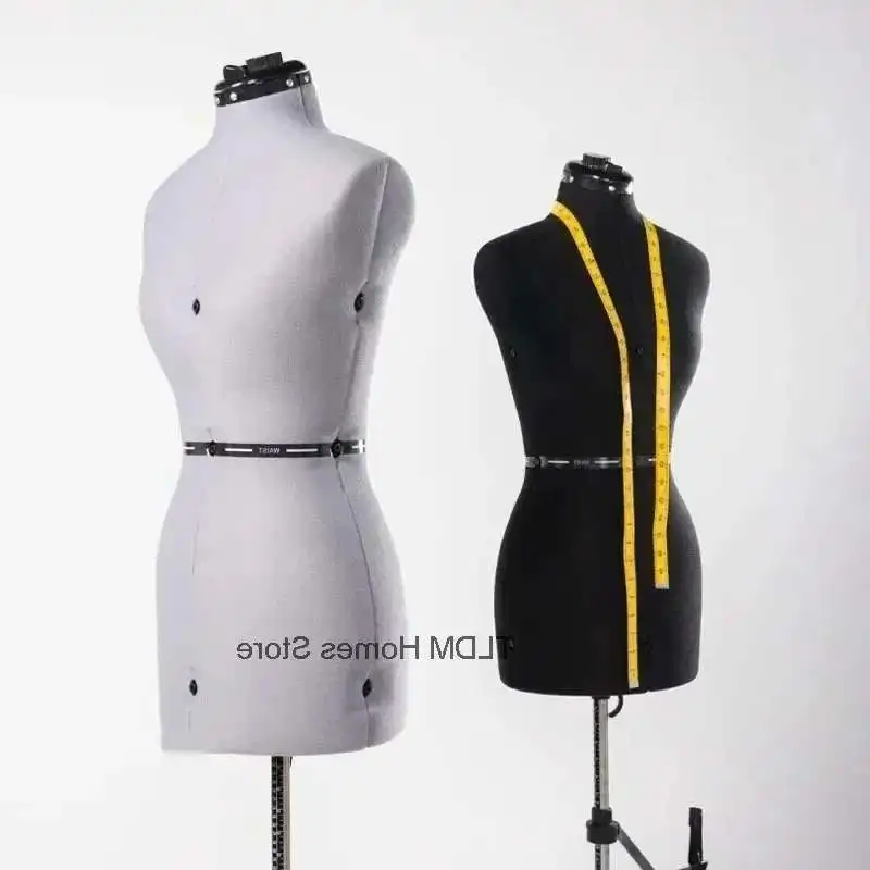 

Регулируемый тканевый чехол для шитья, женский корпус манекена для индивидуального дизайна одежды, бюст, подставка для платья, металлическая основа, швейные принадлежности k