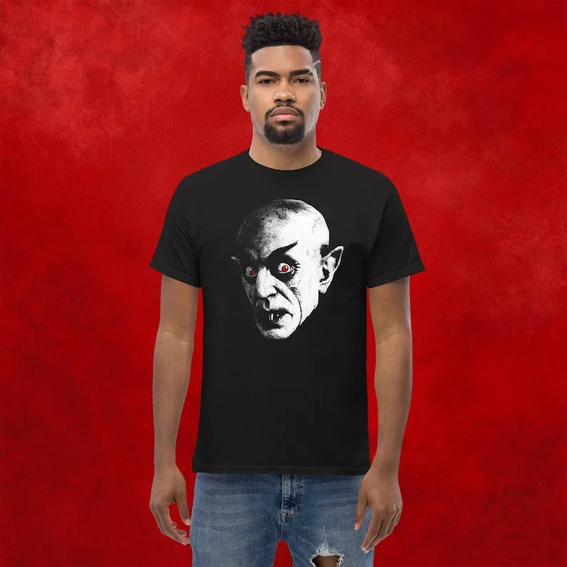 Vintage Nosferatu-shirt (1922), vintage Halloween-shirt, klassiek uniseks T-shirt