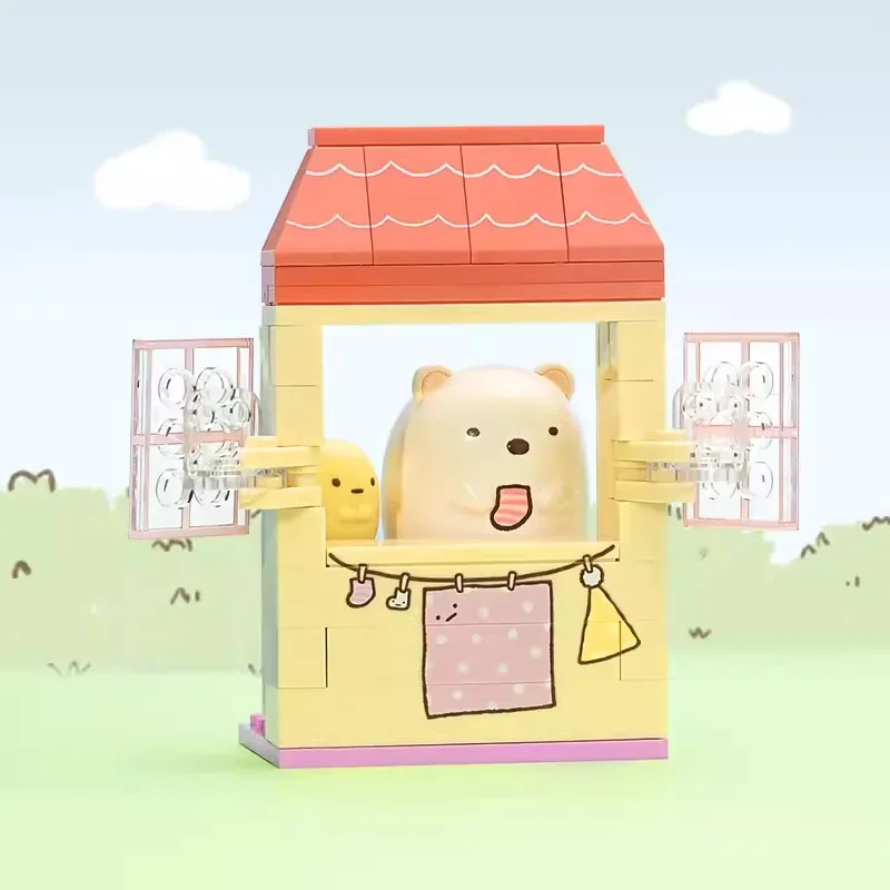 أنيمي Kawaii Keeppley Sumikkogurashi الدب الأبيض اللبنات التجمع فتاة نموذج الكرتون Kawaii هدية عيد ميلاد الأجهزة الطرفية