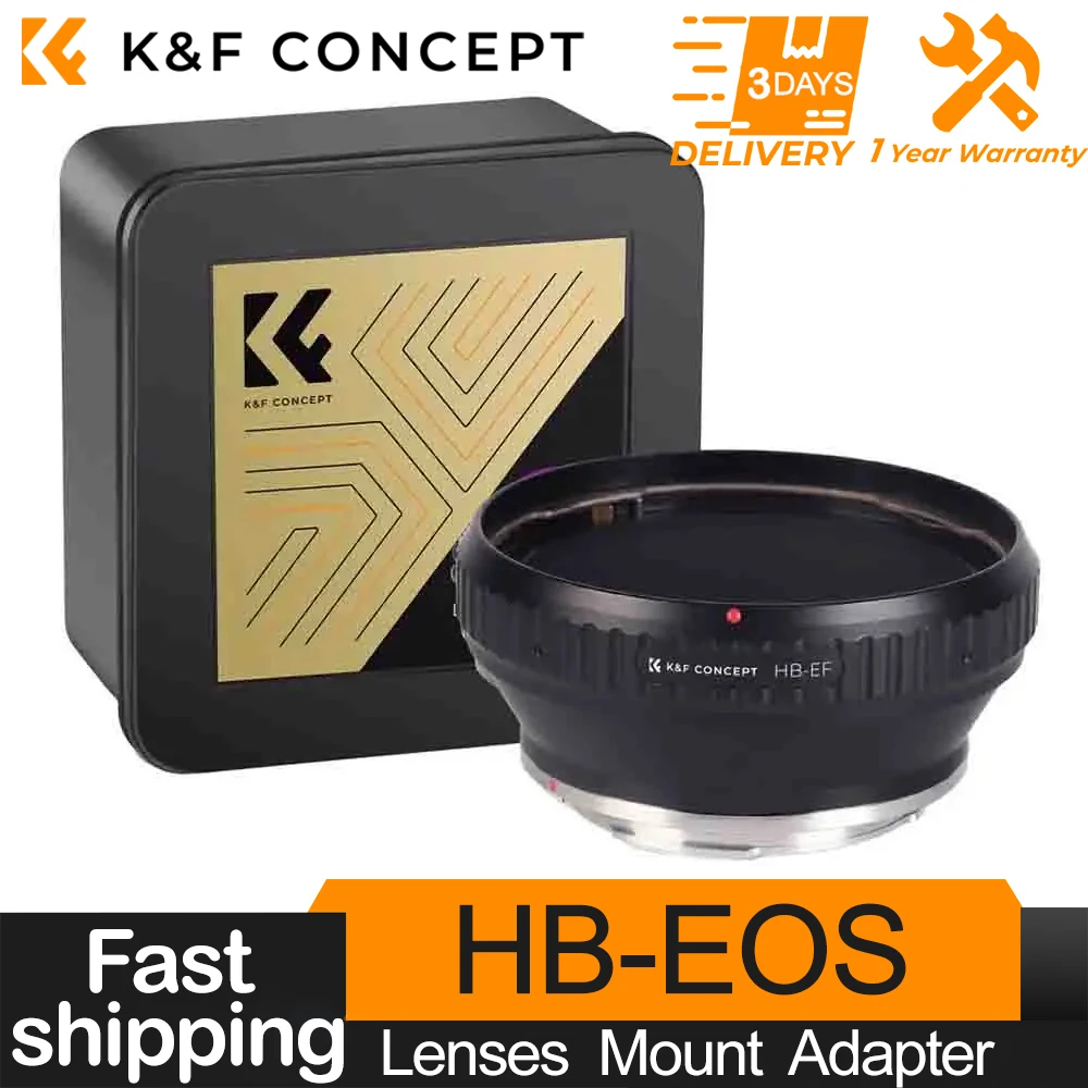 K&F Concept Lens Mount Adapter for Hasselblad HB lenses to Canon EF Mount Camera for Canon 300D 350D 400D 450D 500D 550D/T2i