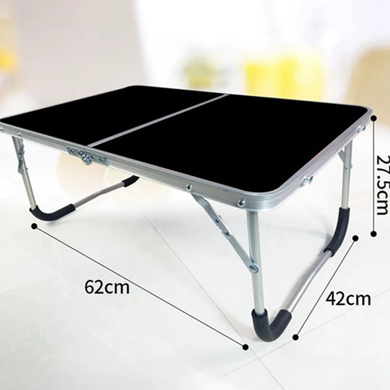 Portable Folding Table Multifunctional Folding Table Portable Picnic Rack Laptop Table For Outdoor Camping Black Durable