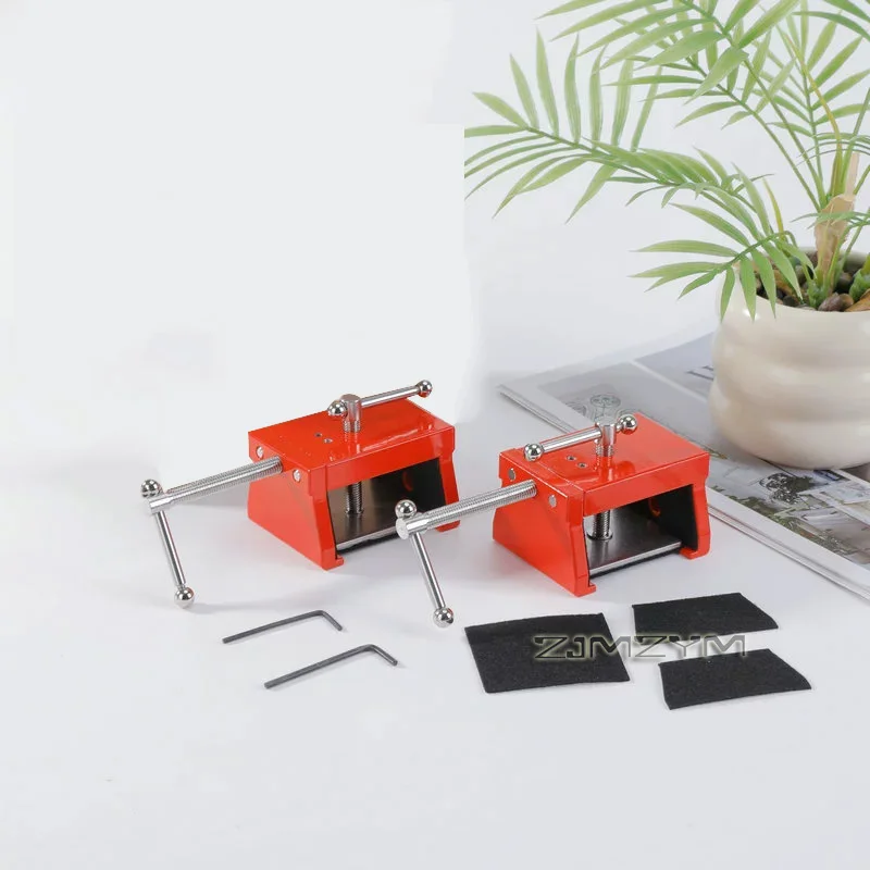 2Pcs Adjustable Cabinet Clamps with Side Screws And Alignment Plate for Face Frame Cabinet Installation