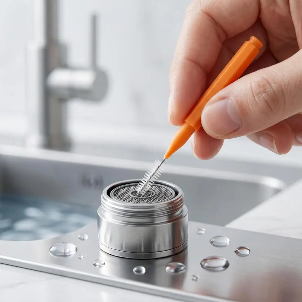 

Anti-Clogging Nozzle Brush Non-Slip Handle Shower Head Hole Cleaning Brush Portable Fine Needle Brush Head Household Cleaning To