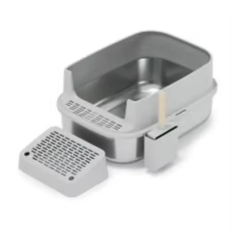 Large Square Stainless Steel Cat Litter Box Eco Friendly Easy Clean Kitty Toilet Pan with Accessories Direct Sale for Pets